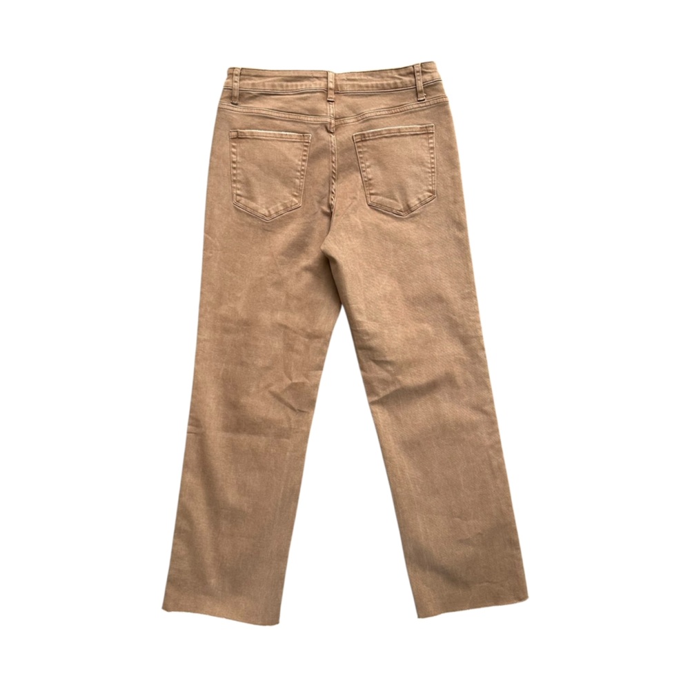 Women's Cropped Straight Jeans in Light Brown - Picture 6 of 9